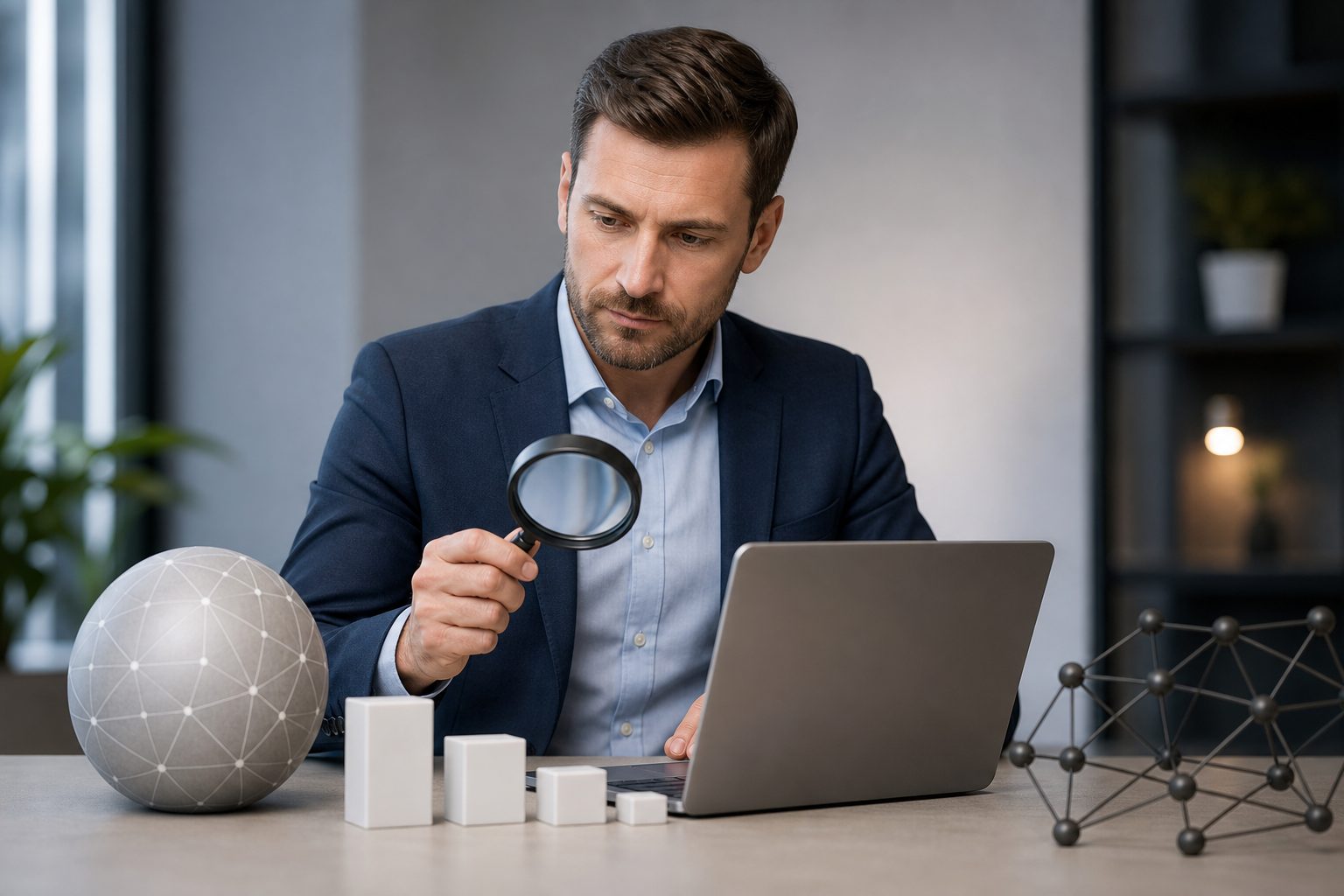 Person reviewing domain authority metrics on a laptop without using Moz